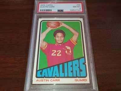 1972 Topps  Basketball #90 Austin Carr RC PSA 8 NM-M Cleveland Cavaliers - Image 1 of 2