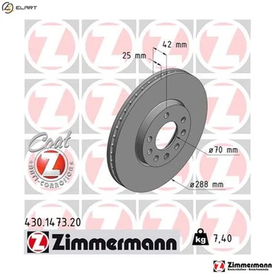 2x BRAKE DISC 430.1473.20 FOR BAIC SAAB 9-5 9-3/?????/Cabriolet OPEL 4cyl 2.0L - Image 1 of 4