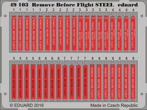 Eduard Remove Before Flight Steel Etched Parts 1:48 - Picture 1 of 1
