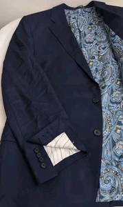 Samuelsohn Harry Rosen 130's Mens Surgeon Cuff Sport Coat & Waistcoat Size 42S - Picture 1 of 17