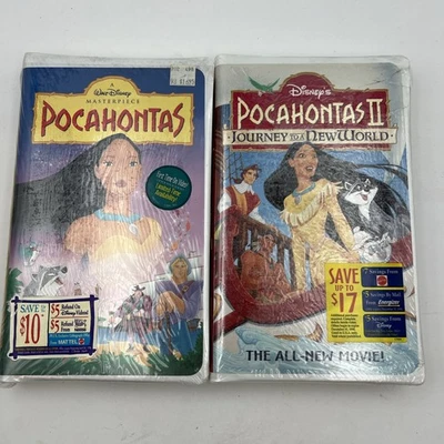 Walt Disney POCAHONTAS 1 and 2 VHS (1996) BOTH are NEW and SEALED! - Imagem 1 de 4
