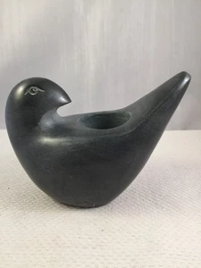 Kerzenhalter Vogel im amerikanischen Stil aus geschnitztem Stein, minimalistisch - Bild 1 von 8