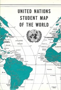 1962 UNITED NATIONS STUDENT MAP OF THE WORLD Member Countries Trust Territories - Picture 1 of 8
