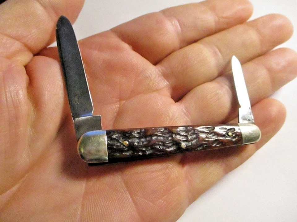 ВИНТАЖНЫЙ E.C. Карманный нож Simmons Keen Kutter 1870-1940 Sleaveboard с 2 лезвиями - Изображение 1 из 4