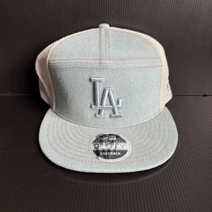NWT Los Angeles Dodgers New Era Denim 9FIFTY Trucker Snapback Adjustable Hat Cap - Picture 1 of 7