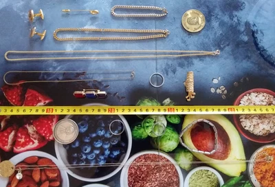 Schmuckkonvolut gebraucht Ketten Ringe Broschen Medaillen, Manschettenknöpfe  - Bild 1 von 4