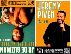 Jeremy Piven Sony Hall Postal Evento Flyer JR De Guzmán Novio Material - Imagen 1 de 1
