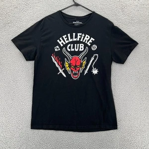Netflix Stranger Things Hellfire Club T-Shirt Adult Large Black Demon Sword - Picture 1 of 13