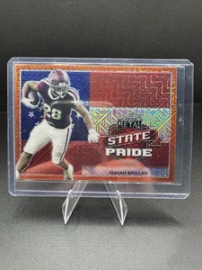 2022 Leaf Draft - Metal State Pride Isaiah Spiller #SP-IS1 Silver Prismatic (RC) - Picture 1 of 2