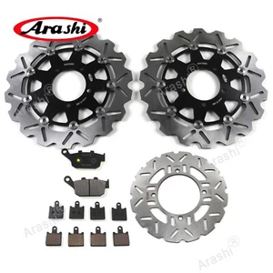 Front Rear Brake Discs Rotors Pads For Kawasaki Z 1000 Z1000 ABS 2007 2008 2009 - Picture 1 of 13