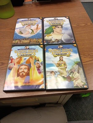 Greatest Heroes and Legends of the Bible Hosted By Charlton Heston Lot Of 4 DVD - Image 1 of 3