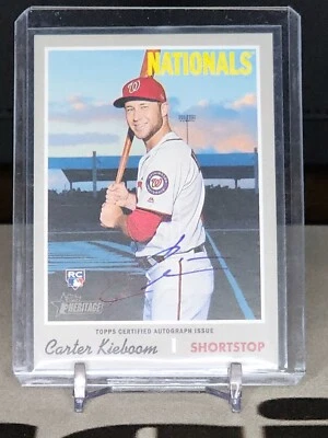 2019 Topps Heritage CARTER KIEBOOM Rookie Autograph (AU, RC) - Image 1 of 2