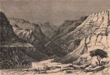 The Egueri Gorge. Africa. The Sahara 1885 old antique vintage print picture