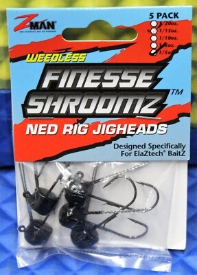 Z-MAN WEEDLESS Finesse ShroomZ Ned Rig Jig Heads PK5 CHOOSE YOUR WEIGHT & COLOR - Image 1 of 4
