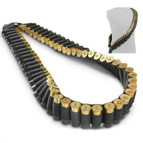 Shotgun Bandoleer Rifle Sling Holds 56 Shells for 12 or 20 Gauge 56 Rounds 2x