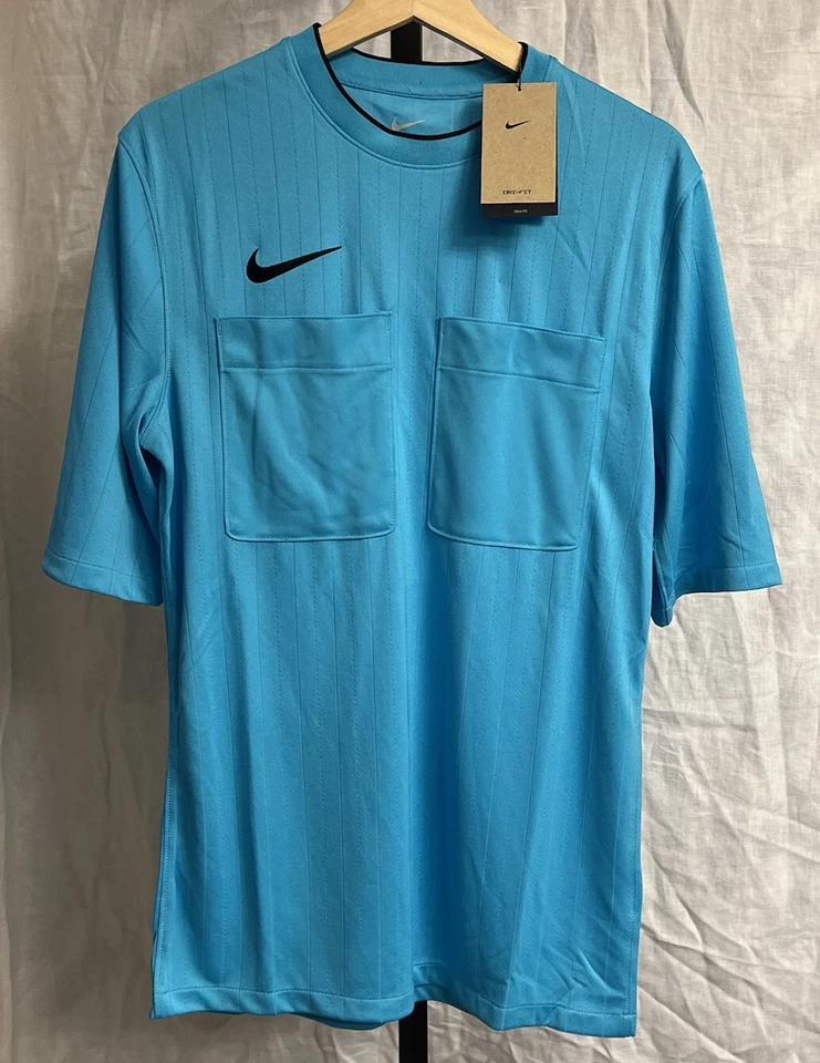 Nike Dri-Fit Football/Soccer Double Pocket Referee Blue Shirt DH8024-447 -Size M