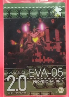 EVA-05 Evangelion Wafer Card 2010 E-04 Japan Japanese BANDAI Movie Anime - Image 1 of 4