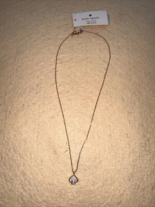 Kate Spade Everyday Spade Pave Mini Pendant Rose Gold Valentine Gift New Auth - Picture 1 of 6