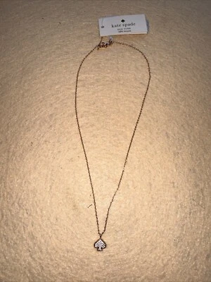 Kate Spade Everyday Spade Pave Mini Pendant Rose Gold Valentine Gift New Auth - Image 1 of 4