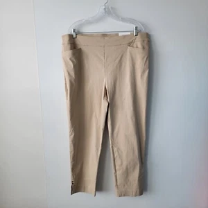 chico's womens so slimming brigitte slim leg pants size 3.5R 18R ankle Pull On - Picture 1 of 9
