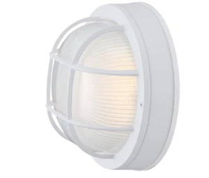 Westinghouse 6113900 8" Tall LED Outdoor Wall Sconce - Circular - White - Picture 1 of 6