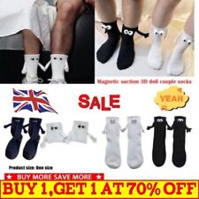 Funny Magnetic Suction Doll 3D Couple Sock Couple Holding Hands Socks for Couple