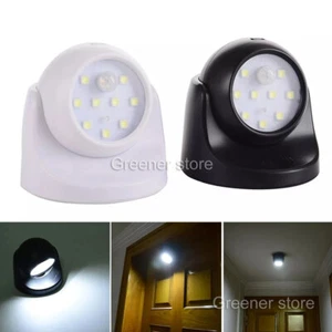 Porche giratorio 360° PIR sensor de movimiento luz nocturna pared seguridad lámpara LED - Imagen 1 de 17