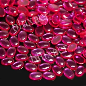 1000 Pcs Natural Tanzania Red Ruby 6x4 MM Oval Cab Certified AAA+ Gemstone Lot - Picture 1 of 6