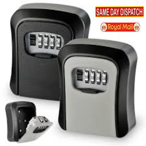 4 Digit Key Safe Box Wall Mounted Outdoor High Security Code Lock-Storage NEW - Picture 1 of 3