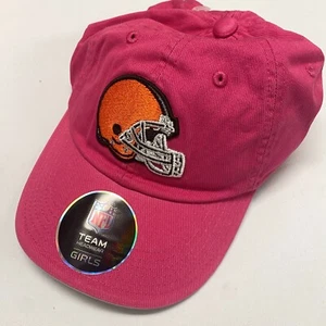 NWT Cleveland Browns NFL Team Member Hat Ball Cap Adjustable For Girls Hot Pink - Picture 1 of 4