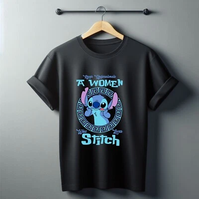 Lilo & Stitch T-Shirt, Cartoon tshirt, Funny t shirt, A women who loves tshirt - Image 1 of 4