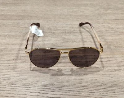 $520 Mens Authentic GUCCI 125th Street 59mm Pilot Sunglasses Gold - Image 1 of 4