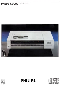 High-res scans of the very rare owner's manual for Philips CD-200 CD player - Picture 1 of 1