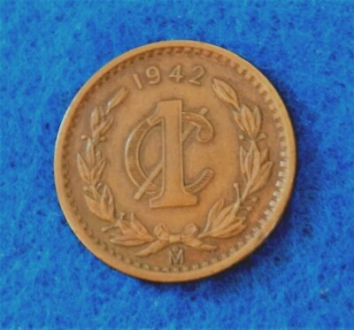 1942 Mexico Un 1 Centavo - Great Coin - See Pictures - Image 1 of 2