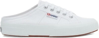 Superga 2402 Cotu Mule Sneakers White Canvas, Size Women  7.5, Men 6  NEW - Image 1 of 4