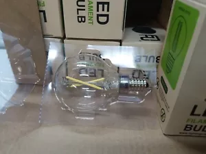 8x CRLight LED G50 E26 clear Dimmable antique Filament Light Bulbs 5000k white - Picture 1 of 5