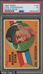 1960 Topps #148 Carl Yastrzemski Boston Red Sox Rookie Star RC HOF PSA 3 VG