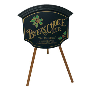 Byers Choice LTD The Carolers Handcrafted Sign With Folding Tripod Easel Stand