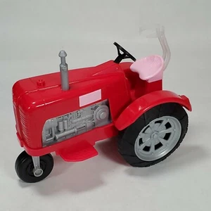 Barbie Red Tractor With Pink Logo And Seat Farm Vehicle Only 2017 Mattel 219 - Picture 1 of 5