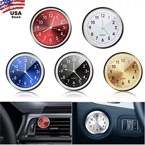 Stick on Dashboard Car Clock Mini Tiny Small Luminous Car Vent Clocks Watch USA - Picture 1 of 27