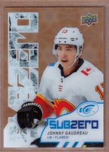 2017-18 Upper Deck Ice Sub Zero Gold #SZ39 Johnny Gaudreau 2/8 - Calgary Flames
