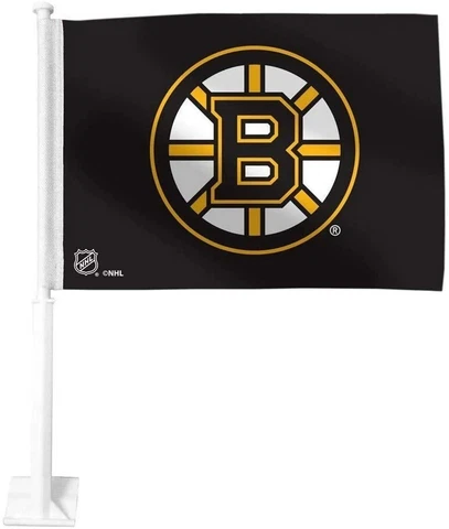 Boston Bruins NHL Hockey 11.5" x 15" Double Sided Car Truck Window Flag Cover