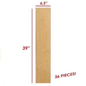 Tablón de espuma para pared/techo, 39" x 6,5", pegamento, imitación madera de pino (paquete de 36 piezas) - Imagen 1 de 2
