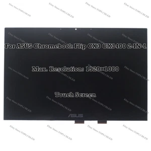 Conjunto de pantalla táctil LCD ASUS Chromebook Flip CX3 CX3400 2 en 1 FHD B140HAN04.0 - Imagen 1 de 7