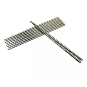 5 pares de palillos de metal antideslizantes reutilizables para comida china coreana - Imagen 1 de 8