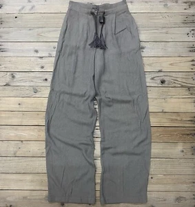 Genny Way Wool Blend Pants Size 4 Womens Tie Leather Italy Made Versace - Picture 1 of 9