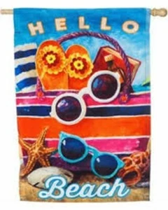 Beach Tote 13S4476 Evergreen SUEDE HOUSE Flag 28” x 44” - Picture 1 of 1