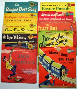 Lot 8 LGB 45s HAPPY TRAIL OLD SMOKY YELLOW ROSE BANANA BOAT WALKING OVER RAINBOW - Bild 1 von 9