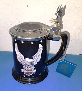 Taza Harley Davidson, Franklin Como Nueva Softail Motocicleta Coleccionable Tankard Stein - Imagen 1 de 5
