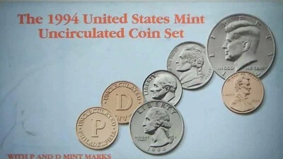 1994-P-D US Mint Set 10 Coins  22uth0410 - Image 1 of 4